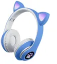 Наушники беспроводные Bluetooth/ TWS наушники / Детские наушники / Беспроводные наушники / Наушники со светящимися ушками, синие